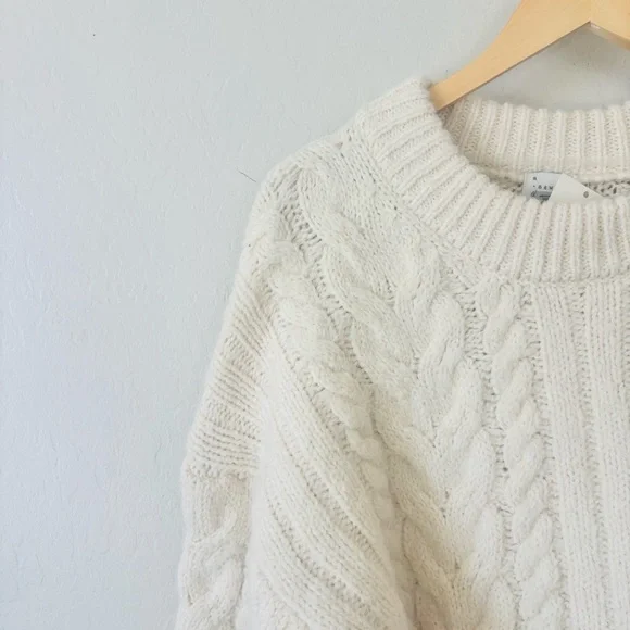 a new day Cream Cable-Knit Crewneck Sweater - Picture 4 of 9